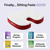 SoftySeat Sitting Cushion + 90 Day 'Sit Ease' Program